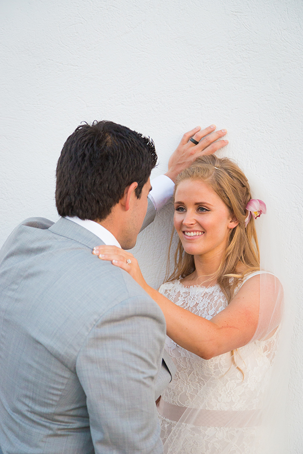 Pink and gold wedding in Santorini | Shannon & Ray