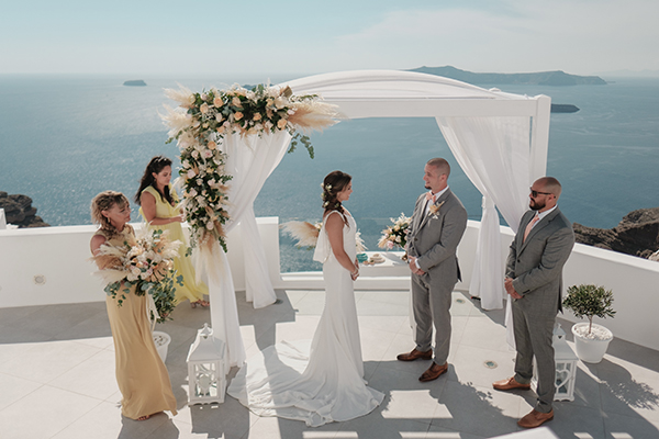 Dreamy summer wedding in Santorini with bohemian vibes │ Jordan & Corey