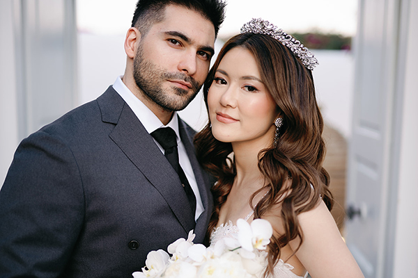 Elegant summer wedding in Athens with white orchids | Alice and Nikiforos