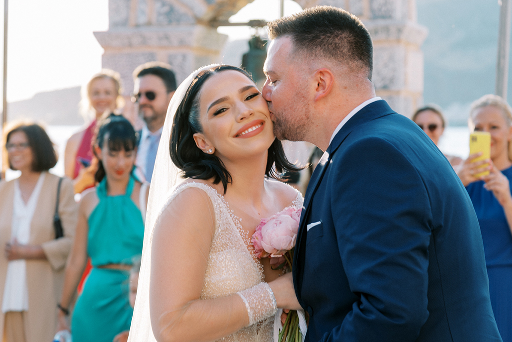 Romantic wedding in Mani with pink peonies | Eleni & Giannis
