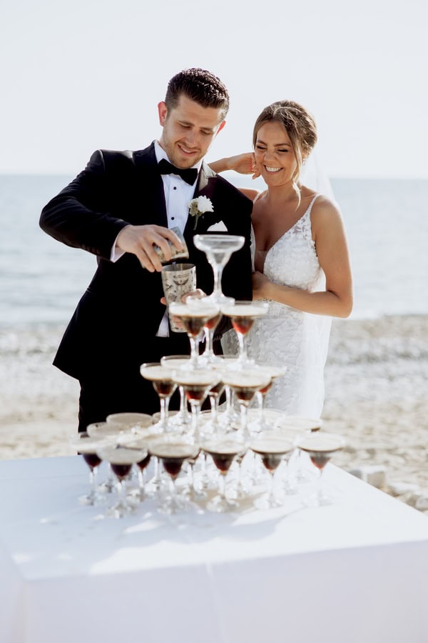 Classic Timeless Wedding By The Sea White Blooms