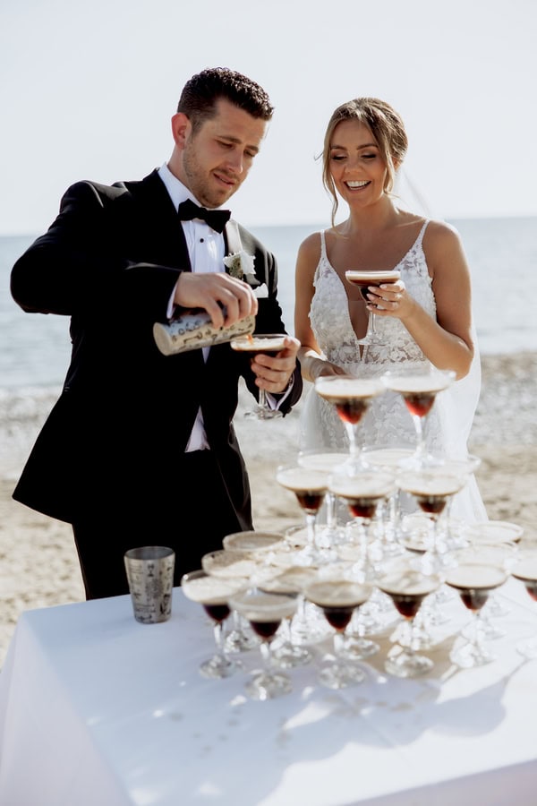 Classic Timeless Wedding By The Sea White Blooms