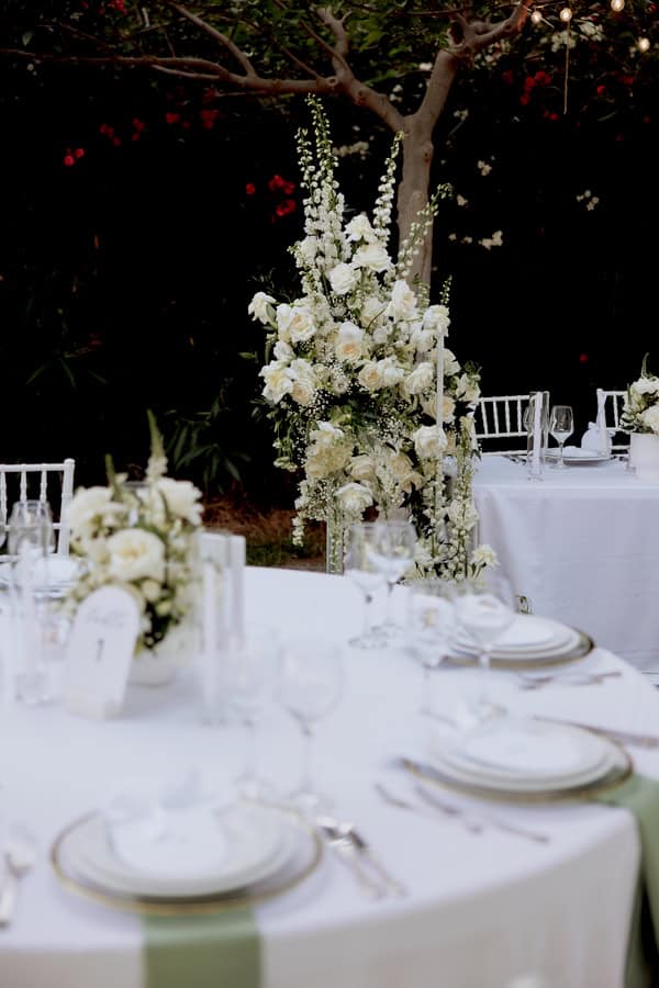 Classic Timeless Wedding By The Sea White Blooms