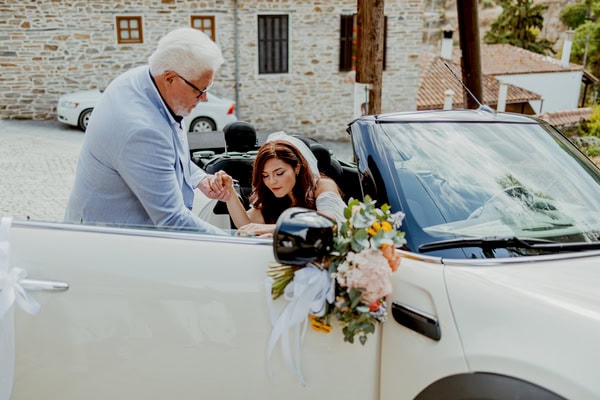 Colorful Floral Details Destination Wedding Greece