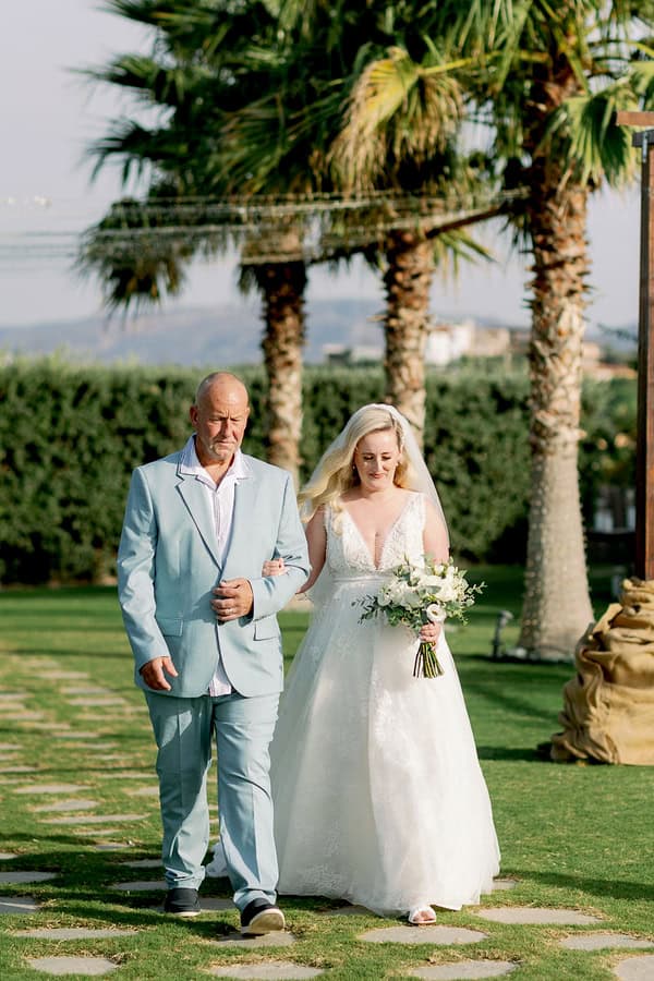 Romantic Seaside Wedding Chania Elegant White Florals