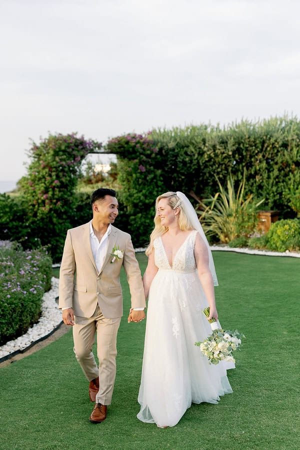Romantic Seaside Wedding Chania Elegant White Florals