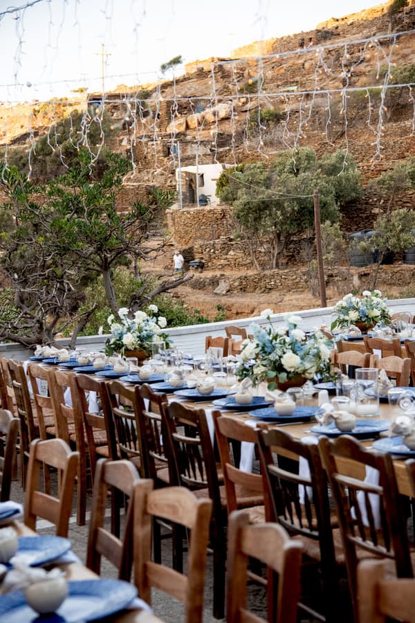 Summer Wedding Blue Details Tinos