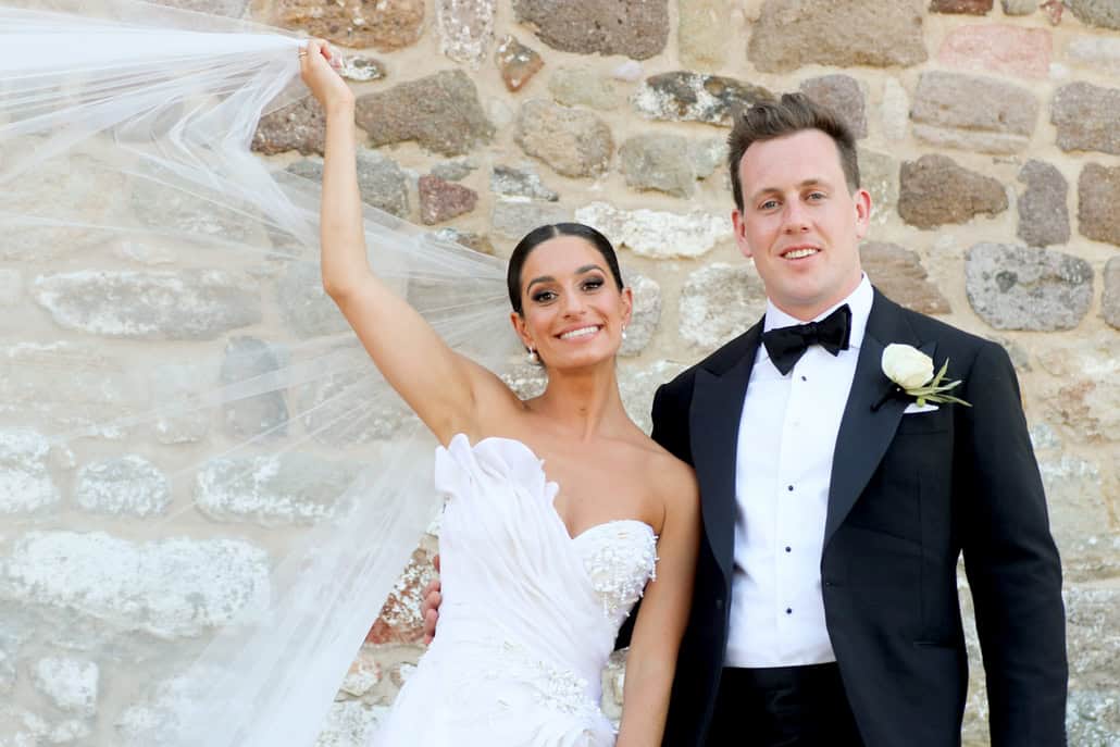 Timeless destination wedding in Lesvos overlooking the Aegean | Tia & Tom