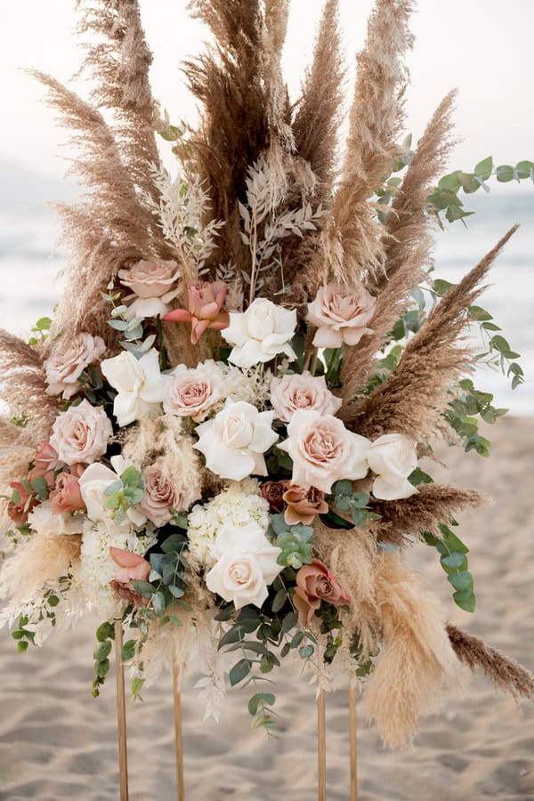 Beach Wedding Earthy Tones Cozy Boho