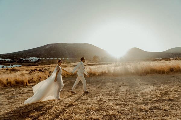 Boho destination wedding in Paros with a touch of summer magic | Paoula & Tony