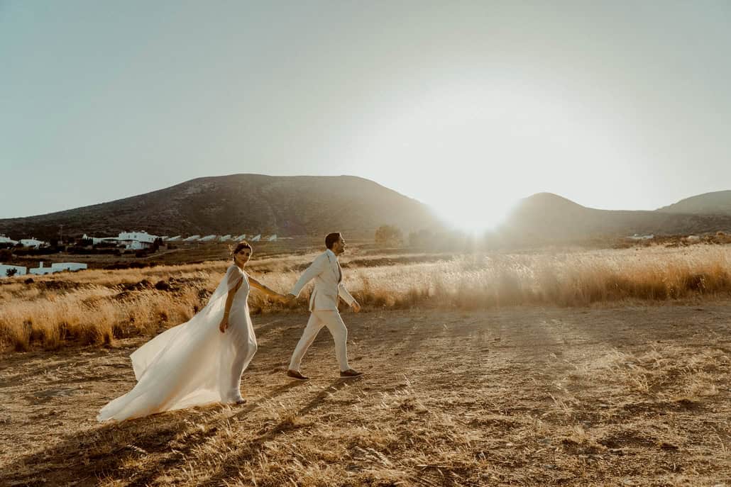 Boho destination wedding in Paros with a touch of summer magic | Paoula & Tony
