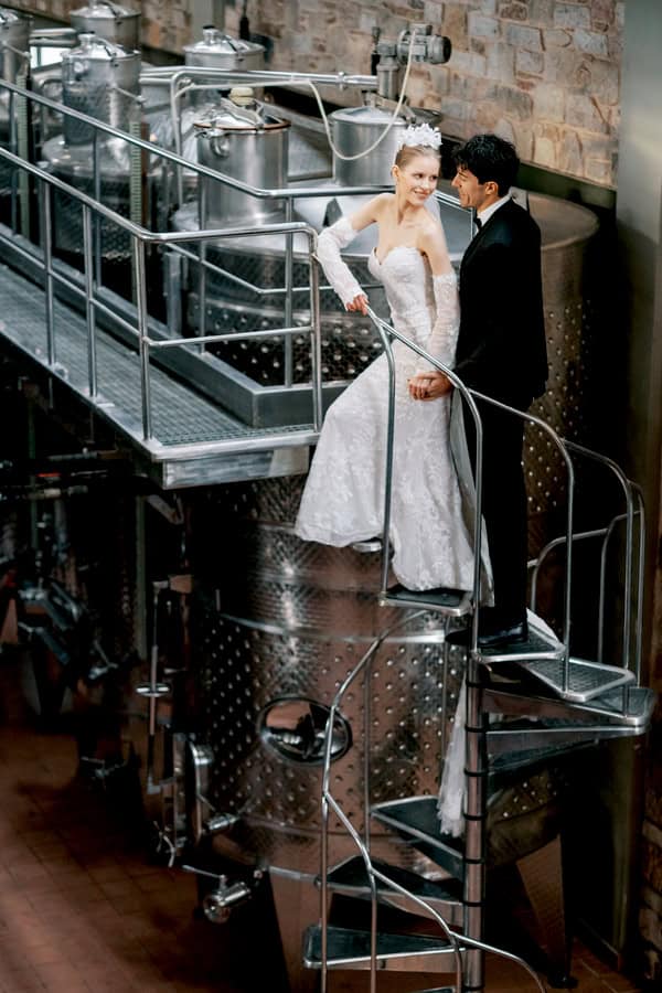 Elegant Winery Styled Shoot Red Florals