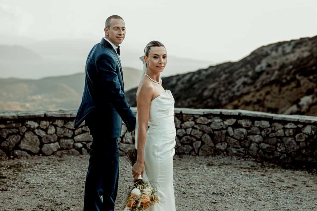 Fall wedding in Lefkada with a natural garden style aesthetic | Elena & Νikitas