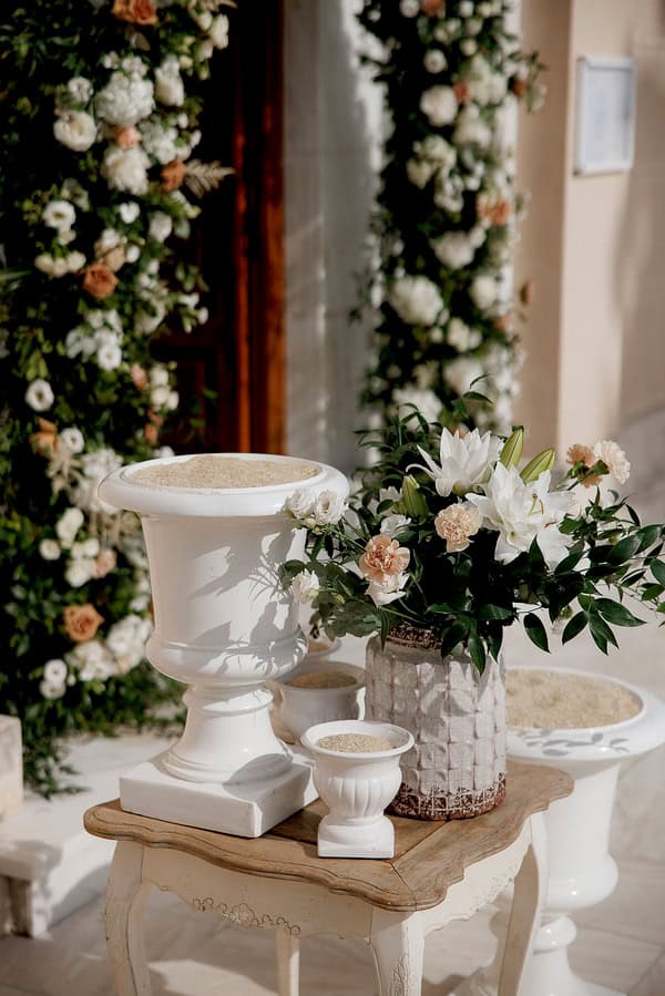 Romantic Destination Wedding Kefalonia Breathtaking Florals