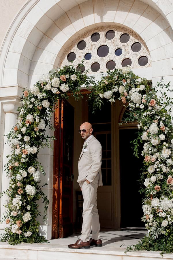 Romantic Destination Wedding Kefalonia Breathtaking Florals