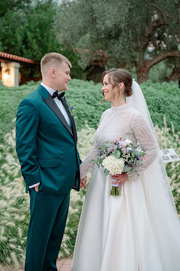 Romantic Wedding Purple White Shades