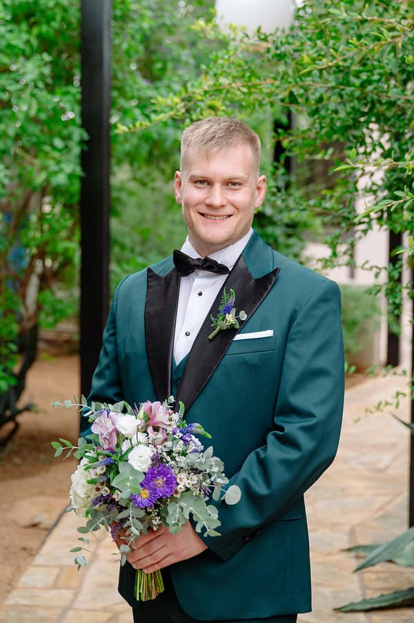 Romantic Wedding Purple White Shades