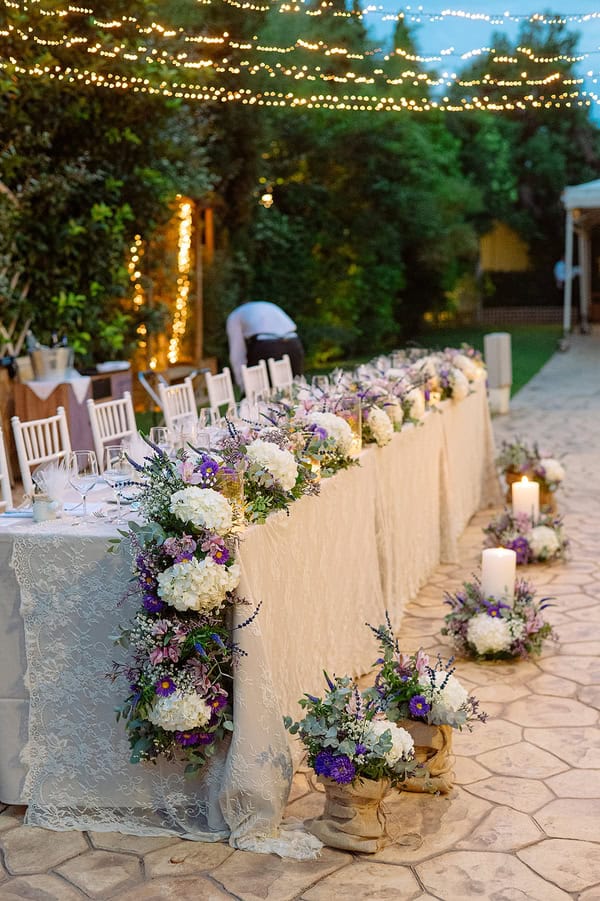 Romantic Wedding Purple White Shades