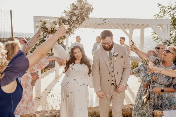 A serene coastal wedding with rustic Mediterranean details | Katie & Matthew