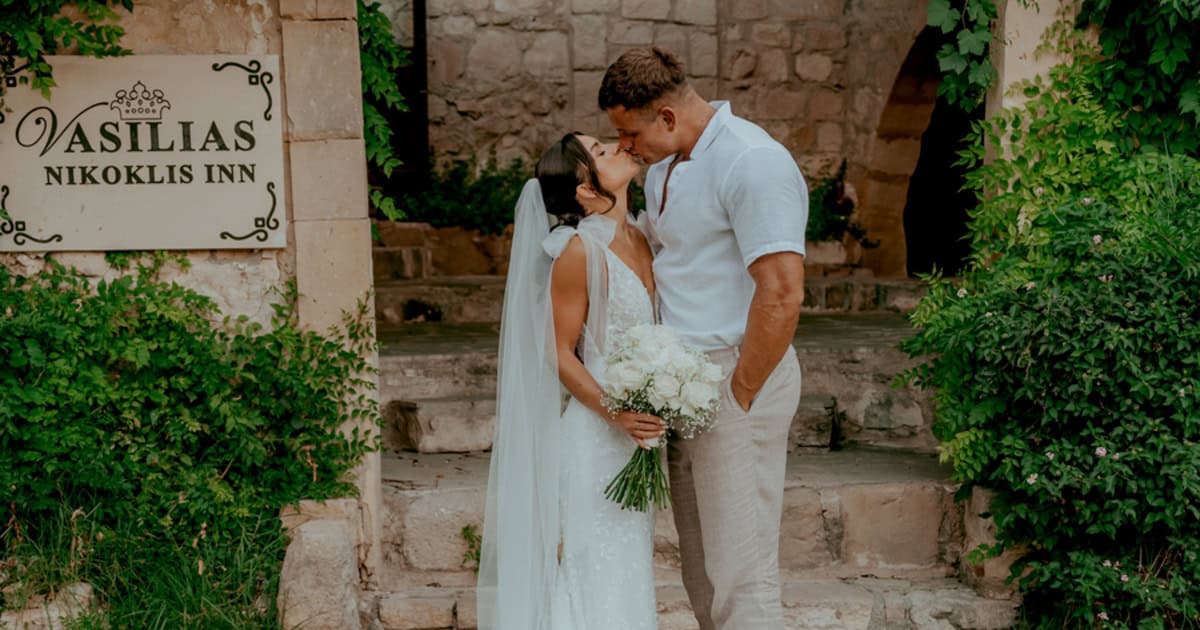 Summer country style wedding in Paphos filled with white florals ...