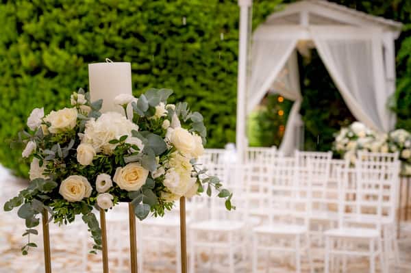Summer Wedding Athens White Blooms