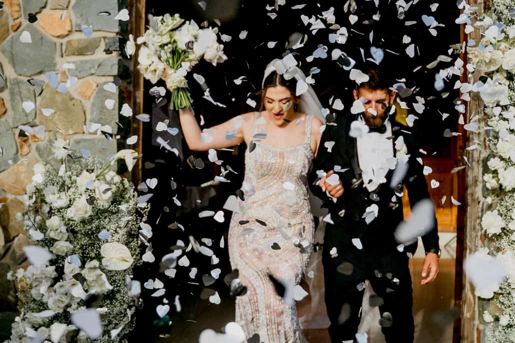 Romantic summer wedding in Nicosia with elegant white blooms | Sotia & Panagiotis