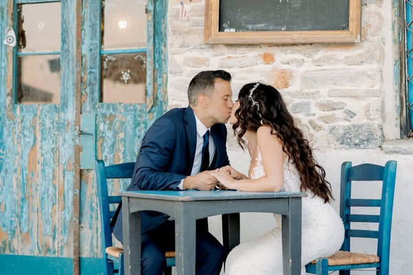 Elegant wedding filled with white blooms and golden accents | Antigoni & Giannis