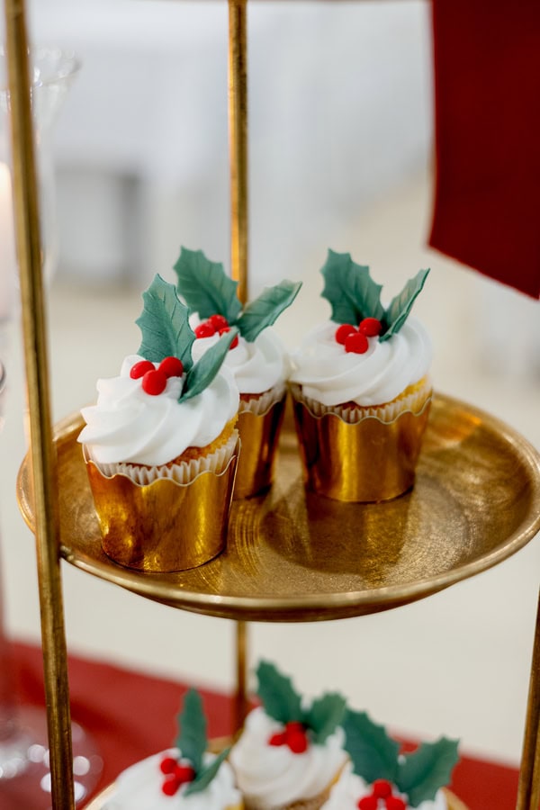 Christmas Wedding Burgundy Flowers