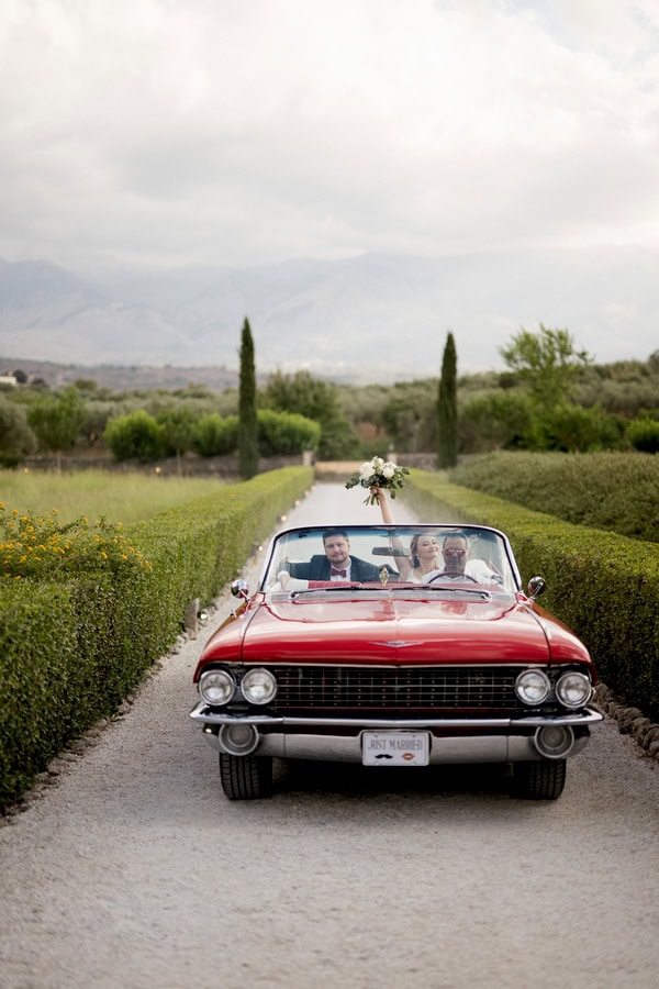 Heartfelt Summer Wedding Crete Surrounded Blue Florals