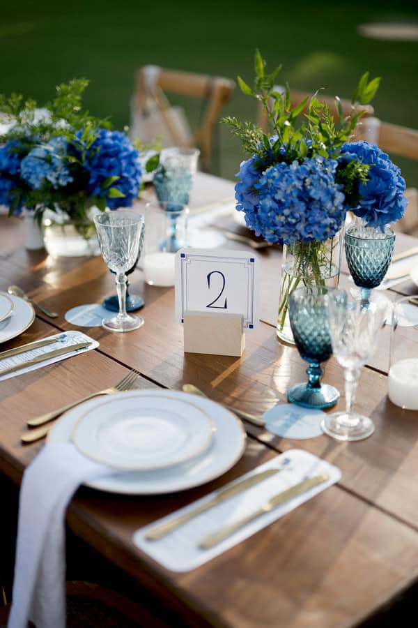 Heartfelt Summer Wedding Crete Surrounded Blue Florals