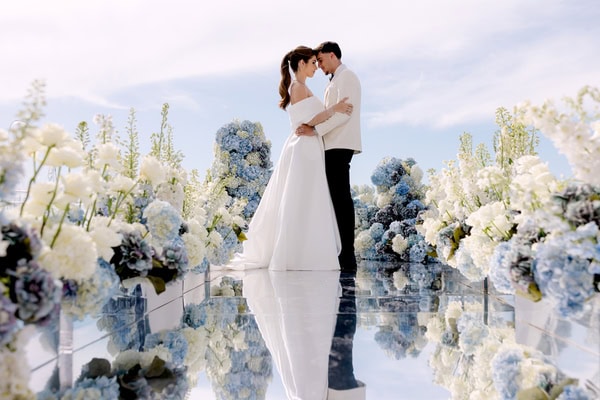 A modern edgy styled shoot in Cyprus with luscious florals