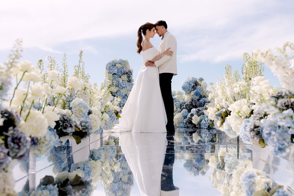 A modern edgy styled shoot in Cyprus with luscious florals