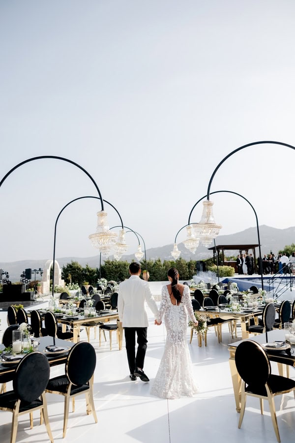 Modern Luxe Wedding Crete Gold Black Details
