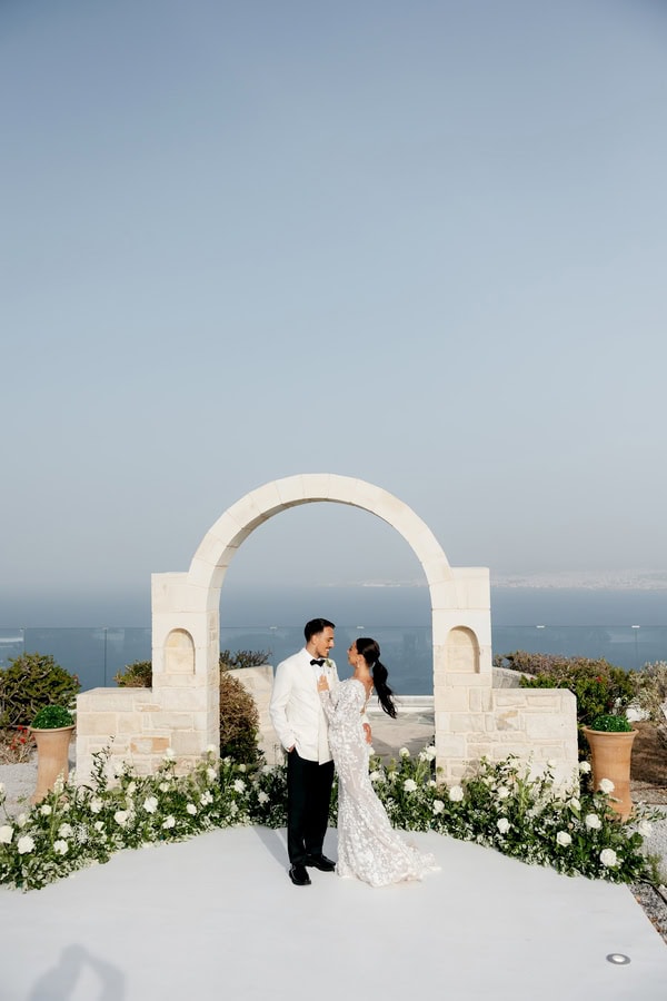 Modern Luxe Wedding Crete Gold Black Details