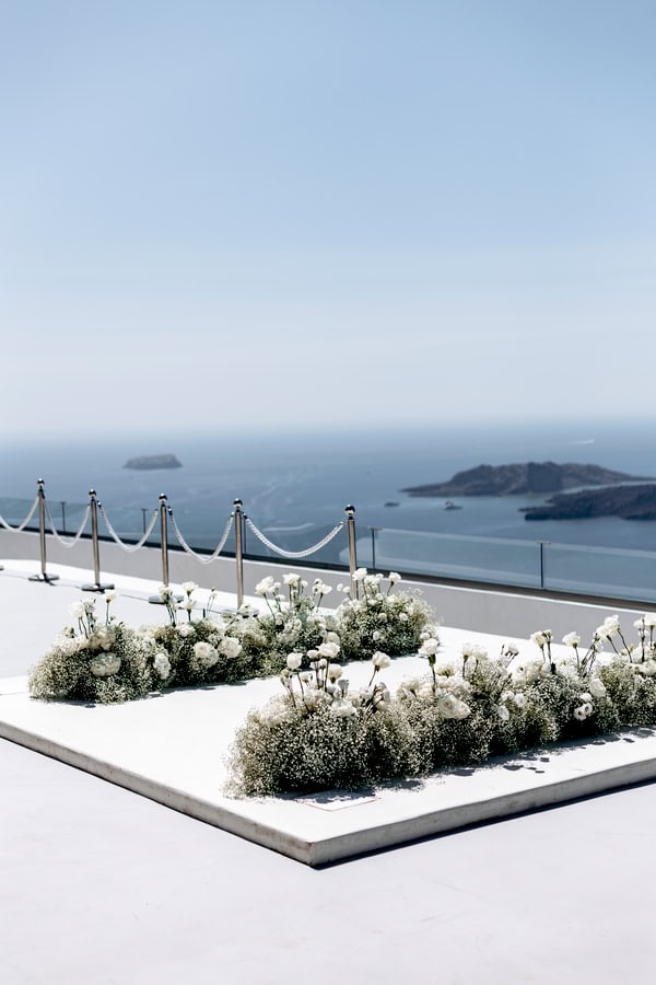 Modern Santorini Ceremony On The Cliffs