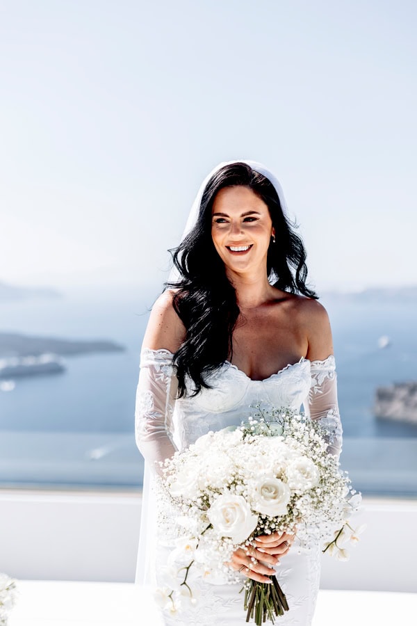 Modern Santorini Ceremony On The Cliffs