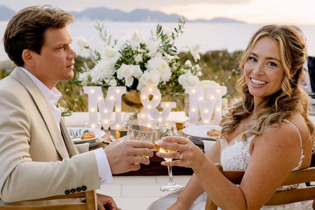 Rustic wedding in Kefalonia with timeless white and green details | Μaksi & Maciek