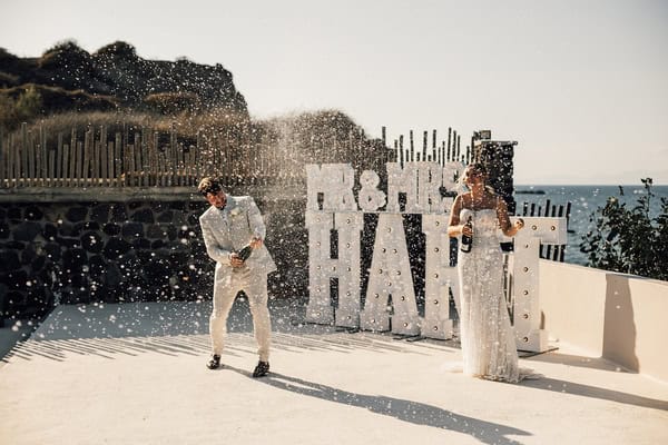 Serene Santorini Wedding Filled With Roses Heartfelt Touches