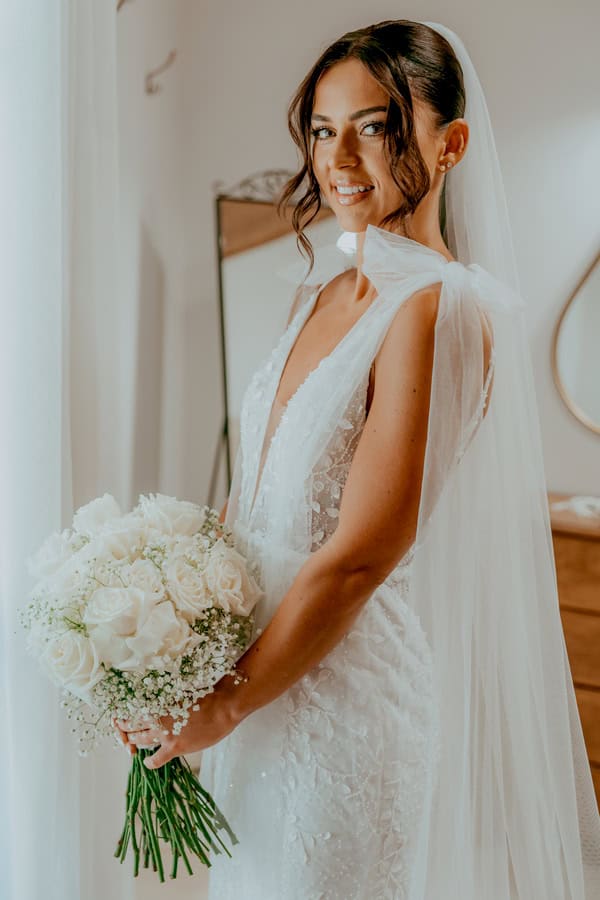 Summer Country Style Wedding In Paphos Filled With White Florals