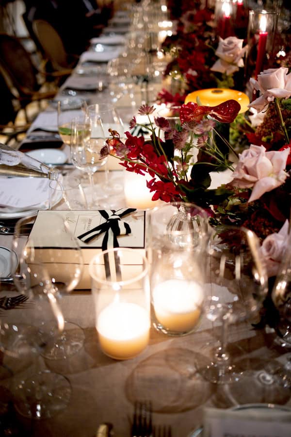 Chic Wedding Decor Luxurious Details Red Flowers