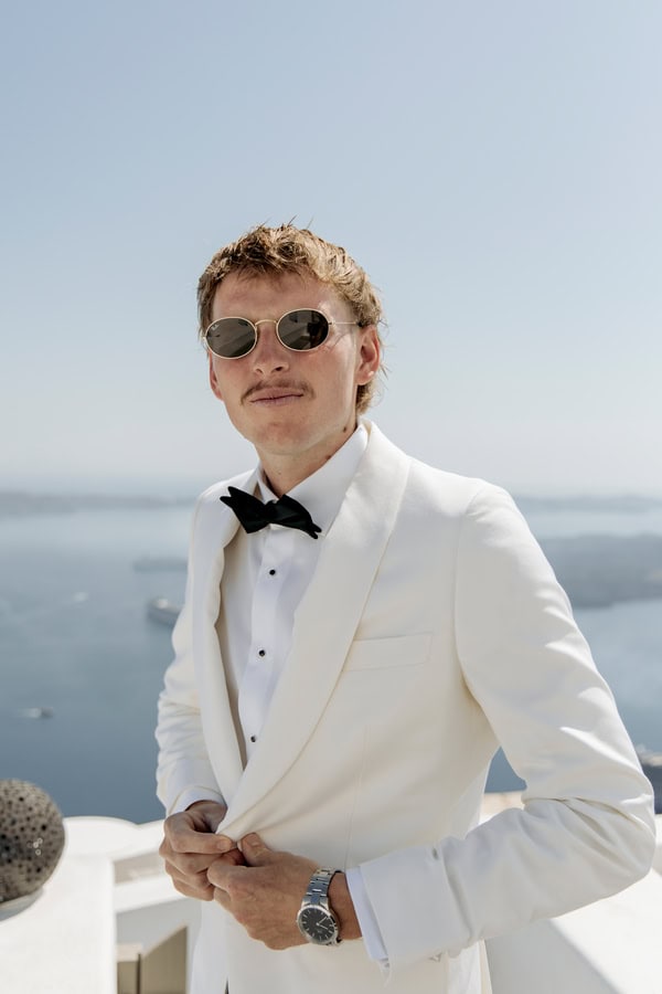 Chic Wedding Santorini Caldera