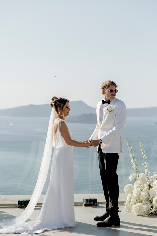 Chic Wedding Santorini Caldera