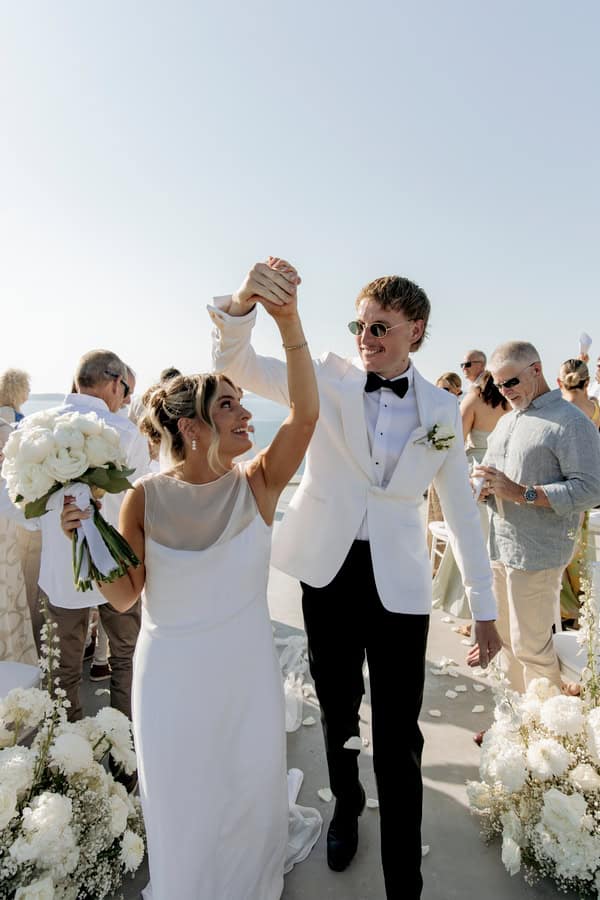 Chic Wedding Santorini Caldera