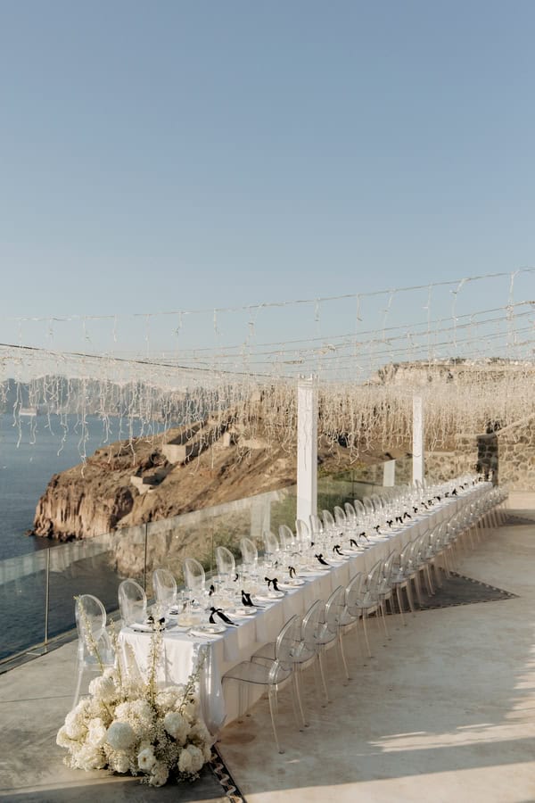 Chic Wedding Santorini Caldera