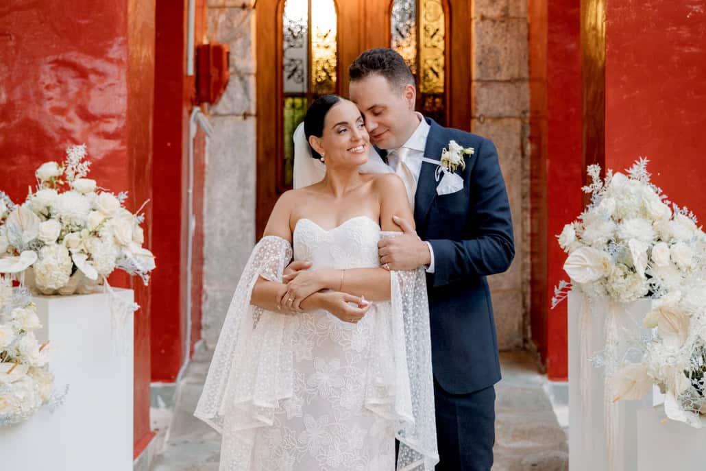 Coastal chic wedding in ivory tones | Xristina & Κonstantinos