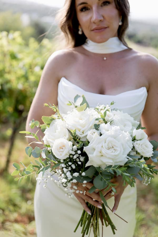 Crete Wedding White Blooms Heartwarming Ambience