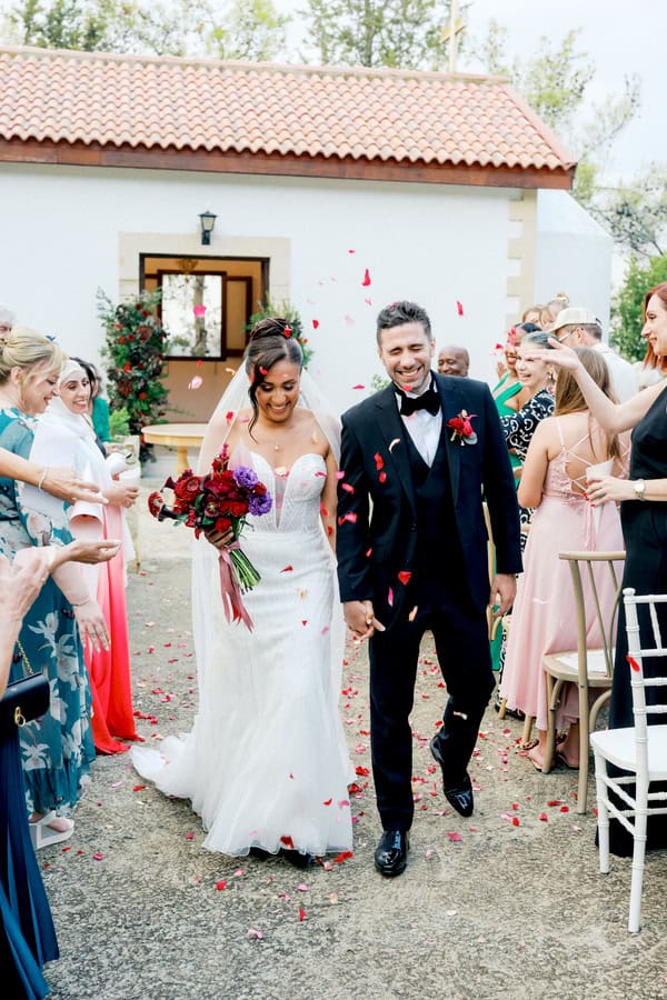 Deep Red Florals And Natural Textures Cyprus Wedding