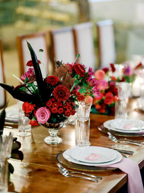 Deep Red Florals And Natural Textures Cyprus Wedding