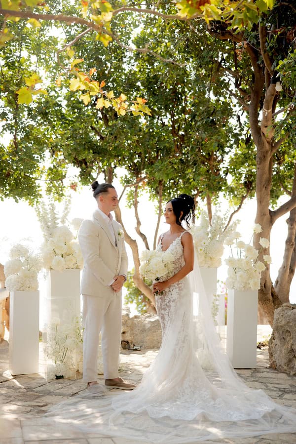 Destination Romantic Wedding Rethymno White Flowers