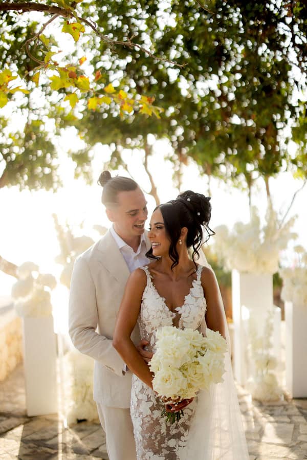 Destination Romantic Wedding Rethymno White Flowers